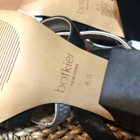 BOTKIER New York Sera Leather Sandal Heels Black Multi Sz 8.5 - Picture 8 of 12